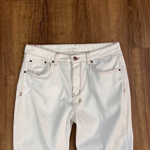 Ksubi White Jeans Back Cross Embroidery Branding Sz 31 - Picture 3 of 11